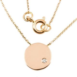 Dámský náhrdelník růžové zlato diamant 959 Délka náhrdelníku: 45 cm