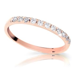 Dámský prsten s brilianty po obvodu růžové zlato 1782 Velikost prstenu: 50