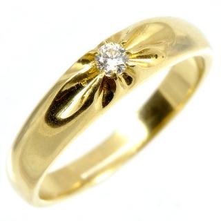 Dámský prsten sluníčko s briliantem 2.4mm 1676 Barva zlata: žlutá, Velikost prstenu: 50