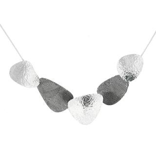 Luxusní stříbrný náhrdelník oblázky 1016 Délka náhrdelníku: 45 cm