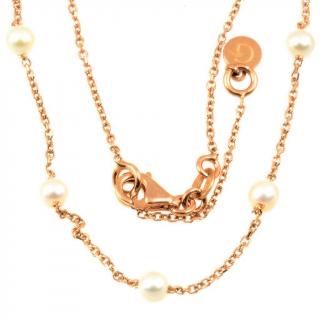 Sladkovodní drobné perly náhrdelník 871 růžové zlato Délka náhrdelníku: 42 cm
