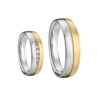 Snubní prsteny ocelové Alejandro a Elena Rytina: Bez rytiny