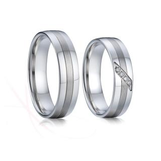 Snubní prsteny ocelové Charles a Diana Rytina: Bez rytiny