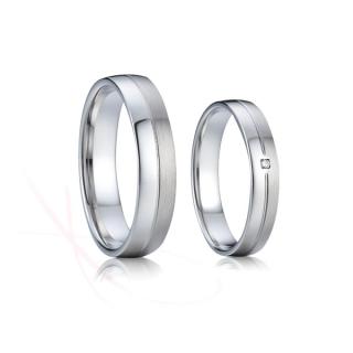 Snubní prsteny ocelové Kristián a Mařenka Rytina: Rytina do snubních prstenů