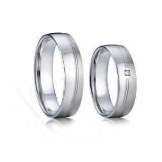 Snubní prsteny ocelové Radúz a Mahulena Rytina: Bez rytiny