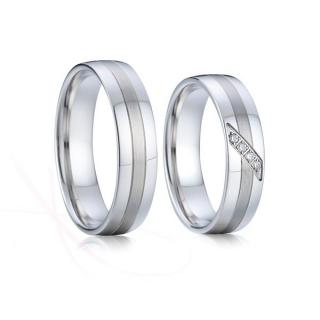 Stříbrné snubní prsteny Charles a Diana Rytina: Bez rytiny