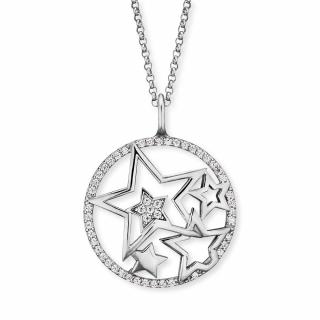Stříbrný náhrdelník hvězda Engelsrufer ERN-STARS-ZI Délka náhrdelníku: 45 cm