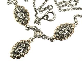 Stříbrný náhrdelník s markazity 263 portugal Délka náhrdelníku: 45 cm