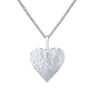 Stříbrný náhrdelník tepané srdce 1007 Délka náhrdelníku: 45 cm