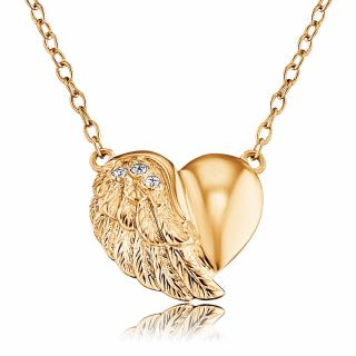 Zlacený náhrdelník srdce Engelsrufer ERN-LILHW-G Délka náhrdelníku: 40 cm