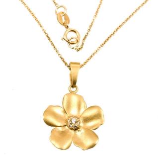 Zlatý dámský náhrdelník 305 květina Délka náhrdelníku: 42 cm