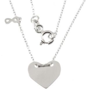 Zlatý dámský náhrdelník srdce 990 Délka náhrdelníku: 42 cm