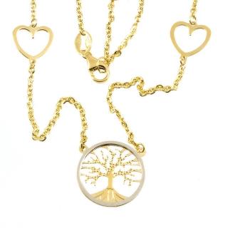 Zlatý dámský náhrdelník strom života 972 Délka náhrdelníku: 45 cm