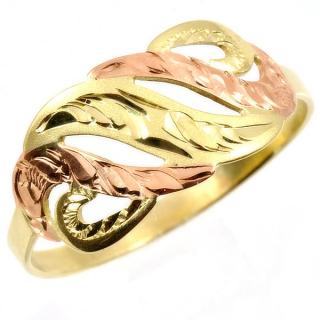 Zlatý dámský prsten červené zlato 1723 Velikost prstenu: 60