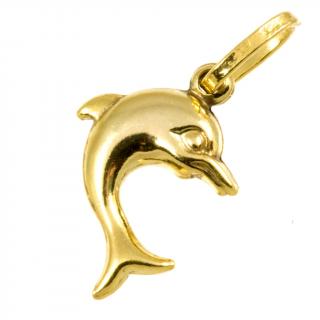 Zlatý delfínek žluté zlato 387