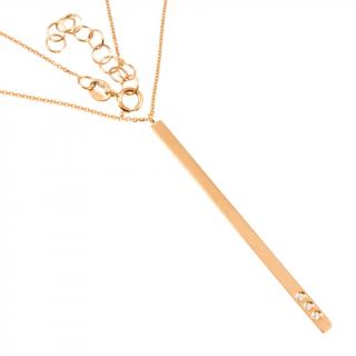 Zlatý elegantní náhrdelník 343 růžové zlato Délka náhrdelníku: 42 cm