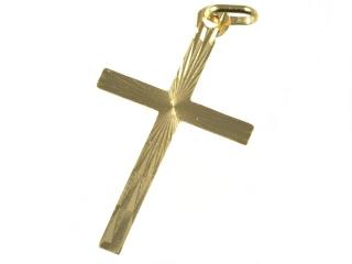 Zlatý kříž ve žlutém zlatě 526
