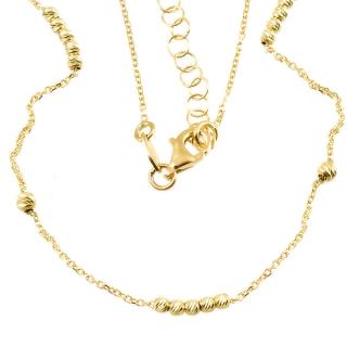 Zlatý kuličkový náhrdelník 686 Délka náhrdelníku: 42 cm