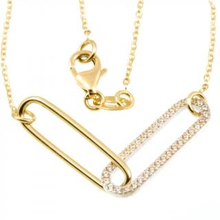Zlatý náhrdelník článkový 327 Délka náhrdelníku: 45 cm