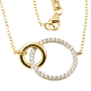 Zlatý náhrdelník propletené kroužky 961 Délka náhrdelníku: 42 cm