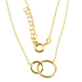 Zlatý náhrdelník provlékací kroužky 868 Délka náhrdelníku: 45 cm