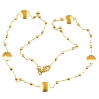 Zlatý náhrdelník s kulatou ozdobou 385 Délka náhrdelníku: 45 cm