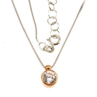 Zlatý náhrdelník se zirkonem 196 bílé zlato Délka náhrdelníku: 45 cm