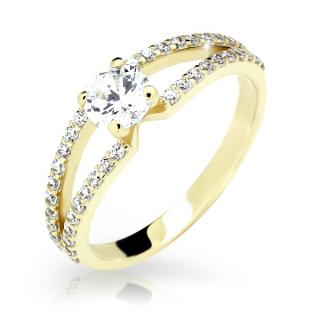 Zlatý prsten se zirkony 1356 Velikost prstenu: 54