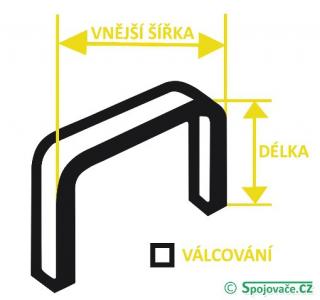 Nerezové spony do sponkovačky S47, délka 10 mm, 5.000 ks