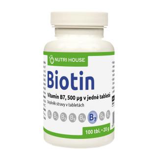 NutriHouse BIOTIN (vit. B7) 100 tbl. (Vitamin B7)