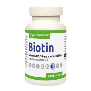 NutriHouse BIOTIN (vit. B7) 500 tbl. (Vitamin B7)