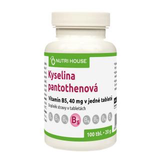 NutriHouse KYSELINA PANTOTHENOVÁ (vit. B5) 100 tbl. (Vitamin B5)