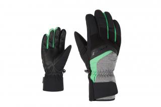 Ziener GABINO glove ski alpine black/green 24/25 Velikost oblečení: 8.5