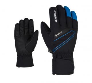 Ziener GUNAR GTX glove ski alpine black/blue 24/25 Velikost oblečení: 8.5