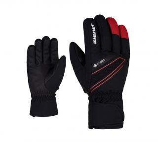 Ziener GUNAR GTX glove ski alpine black/red 24/25 Velikost oblečení: 8.5