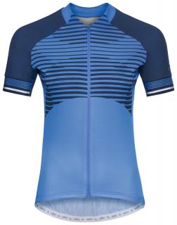 Cyklistické tričko se stojáčkem celo zip ZEROWEIGHT CERAMICOOL  amparo blue - diving navy Velikost: S