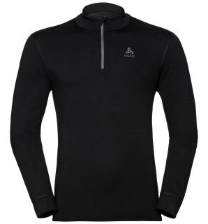 Funkční spodní tričko s dlouhým rukávem half zip MERINO 200  black - black Velikost: XL