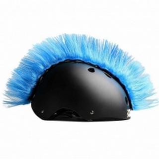 Číro na přilbu WIGGYSTYL Mohawk blue (Nalepovací ozdoba na přilbu)