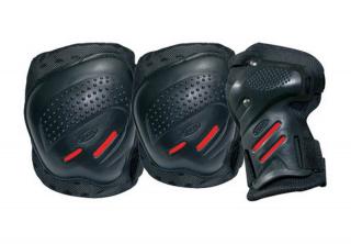 COOL MAX 3 sada chráničů kolen, loktů a zápěstí (Chrániče určené k ochraně končetin při rekreačním sportování na kolečkových bruslích, skateboardu.)