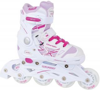Kolečkové brusle NEO-X inline white (In-line brusle dětské roztahovací)