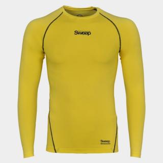 Kompresní triko SWEEP yellow (Funkční triko dlouhý rukáv)