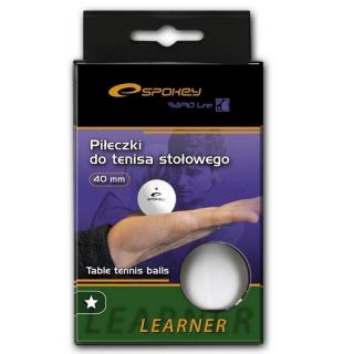 Pingpongové míčky SPOKEY LEARNER bílé (Míčky na stolní tenis 6 ks)