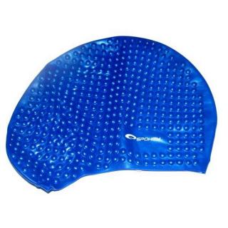 Plavecká čepice SPOKEY BELBIN modrá (Koupací čepice pro dlouhé vlasy)