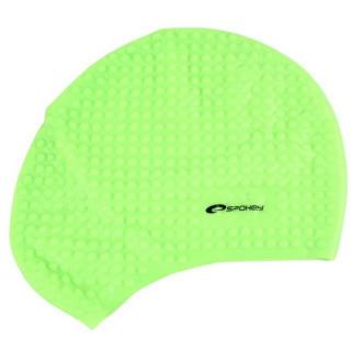 Plavecká čepice SPOKEY BELBIN zelená (Koupací čepice pro dlouhé vlasy)