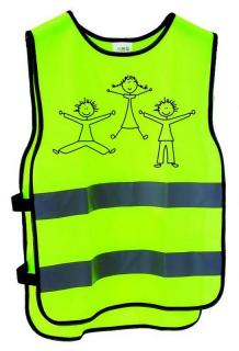 Vesta reflexní M-WAWE žlutá dětská (Bezpečnostní vesta pro děti)