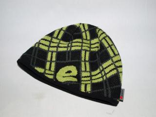 Zimní čepice vzor černá / žlutá (Pletená čepice se vzorem)