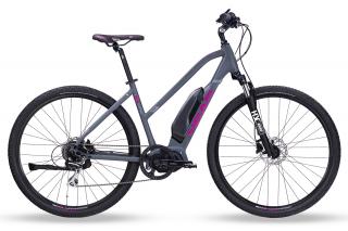 Crossové elektrokolo Head E I-Peak I women grey matt/purple Velikost rámu: 54cm