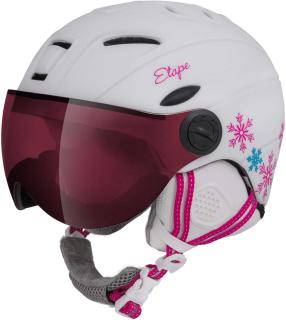 Dětská lyžařská helma Etape Rider Pro, růžová/bílá mat Velikost (cm): 53-55