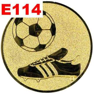 Emblém E114 - FOTBAL - umístění na sportovní pohár nebo medaili Průměr emblému: Průměr 25 mm