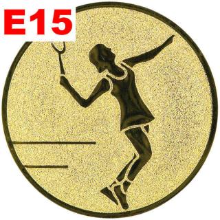 Emblém E15 - TENISTKA - umístění na sportovní pohár nebo medaili Průměr emblému: Průměr 25mm